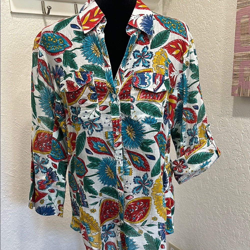 NWOT Michael Farrell Floral Button Down Shirt - Multicolor